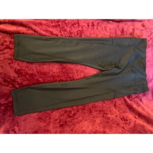 Avia Womens Black Cropped Athletic Leggings with Pockets Large L 12-14